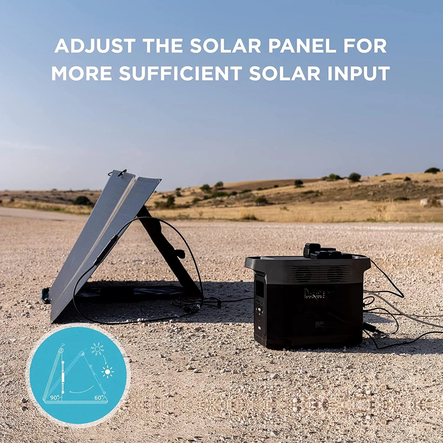 60W Foldable Portable Solar Panel with Adjustable Kickstand, Waterproof IP67 Rating for Outdoor Camping, RV, and Off-Grid Systems